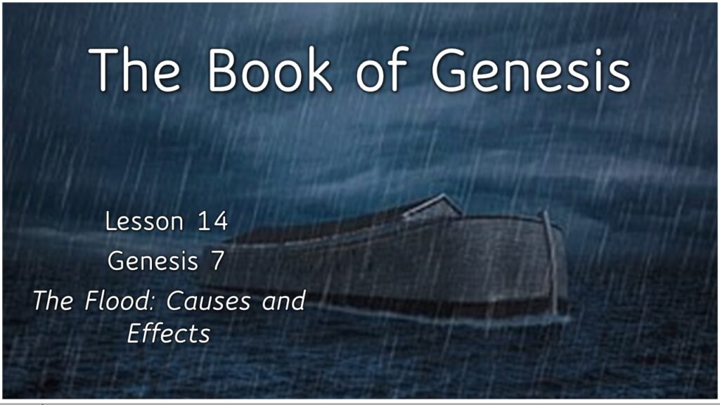Genesis – Lesson 14 – The Flood: Causes and Effects