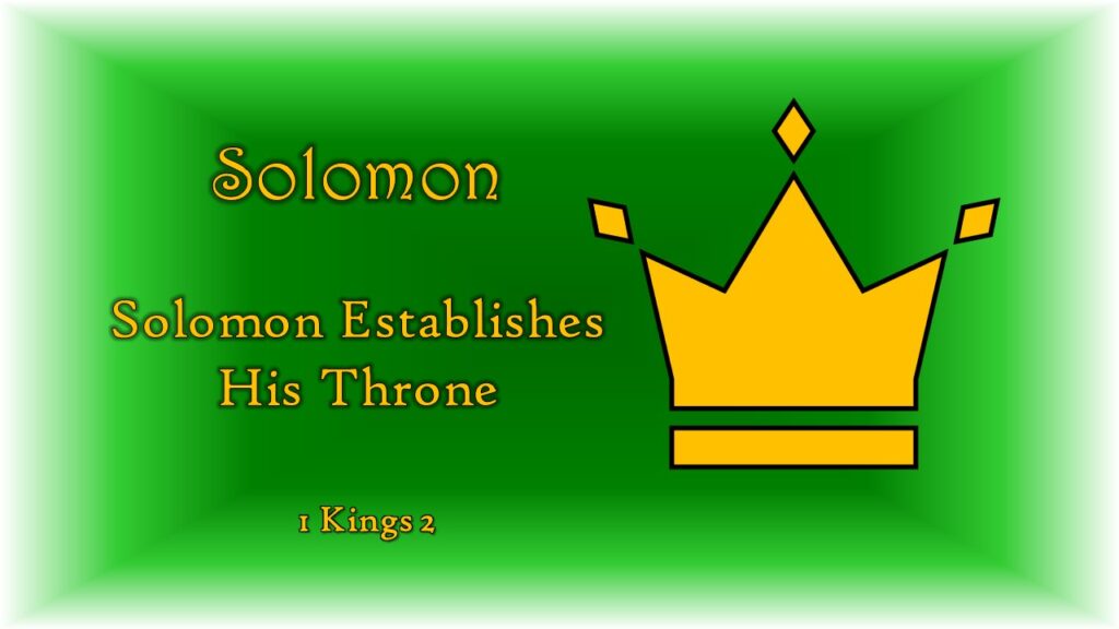 Solomon Establishes His Throne
