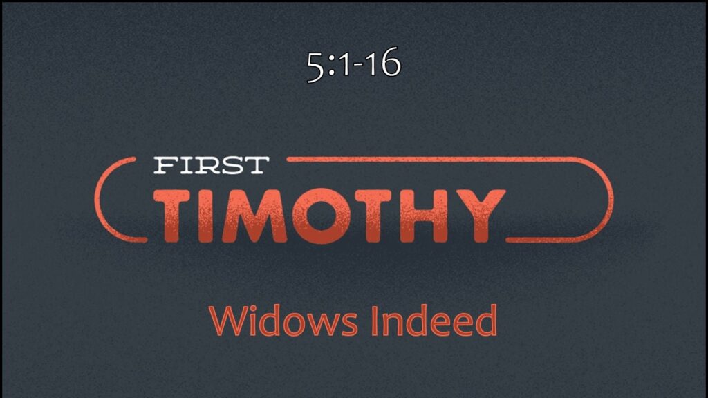 Widows Indeed, Part 1