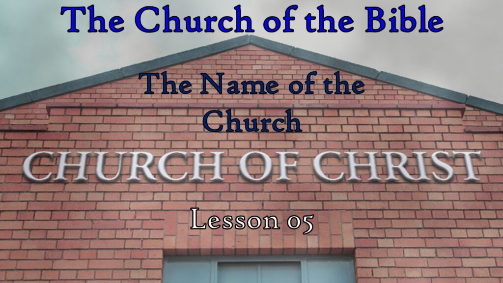 The Name of the Church