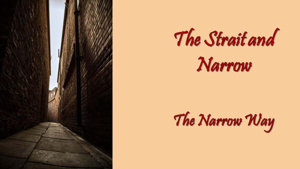 The Strait and Narrow: The Narrow Way