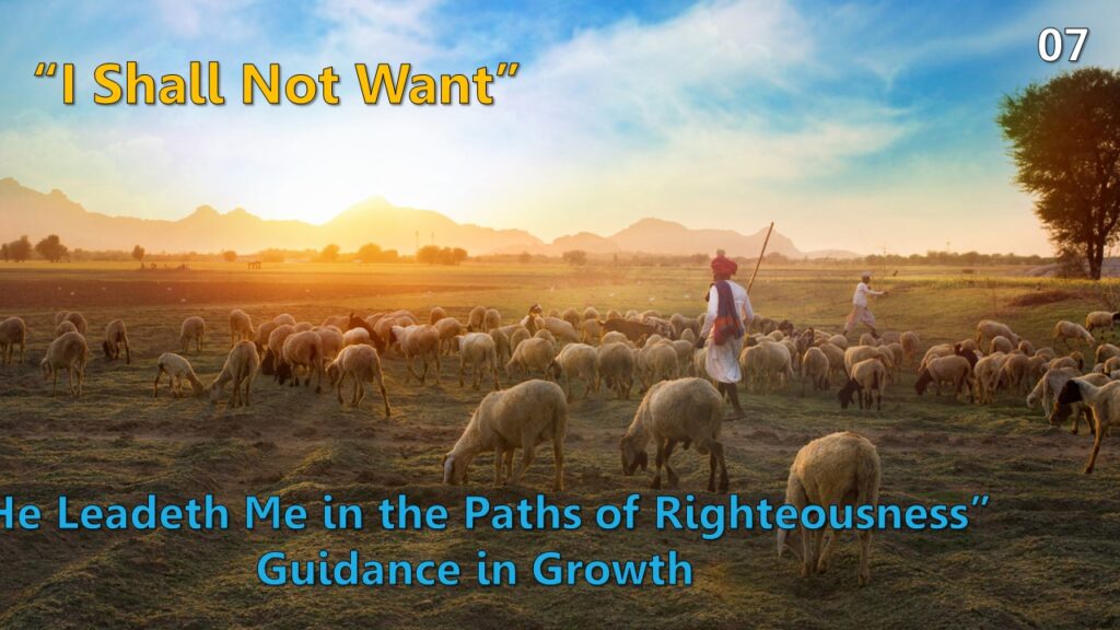 Psalm 23 – 07 – Paths of Righteousness: Guidance in Growth
