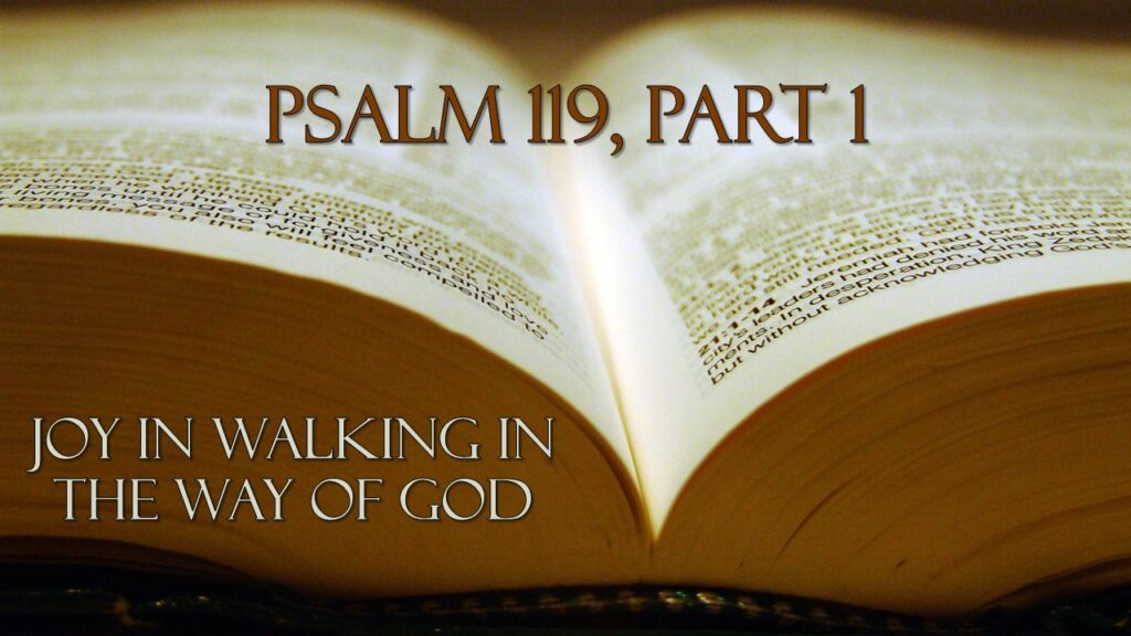 Psalm 119, Part 1 – Joy in Walking in the Way of God