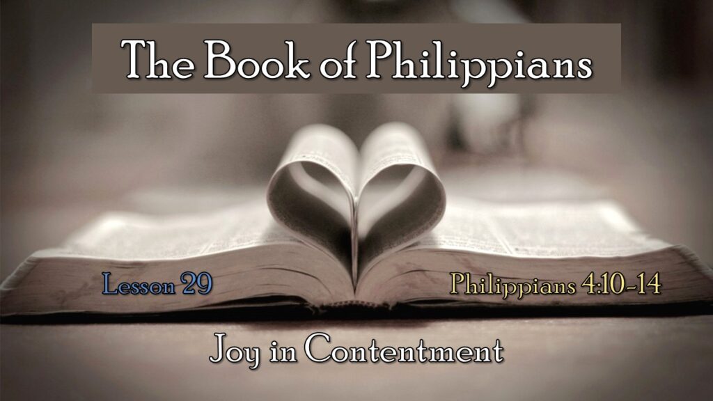 Philippians – 29 – Joy in Contentment
