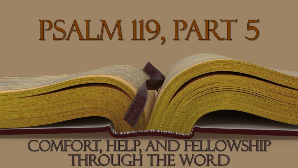 Psalm 119, Part 5 – Comfort, Help, and Fellowship through the Word