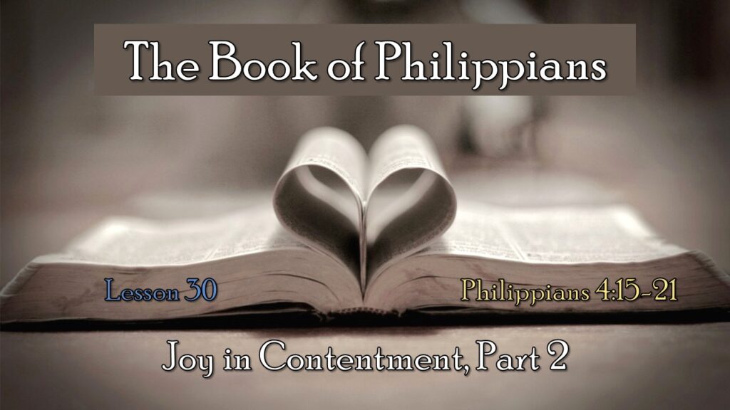 Philippians – 30 – Joy in Contentment, Part 2